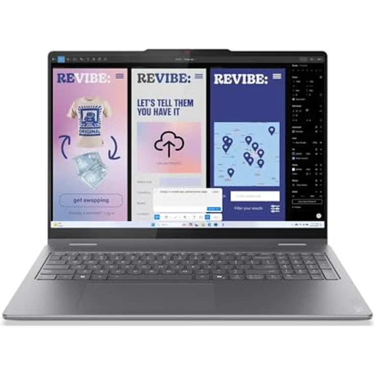 LENOVO Yoga 7i, Convertible mit 16 Zoll OLED-Display, Intel® Core™ Ultra 7 258V, 32 GB RAM, 1 TB SSD, Arc™ GPU, inkl. Lenovo Pen, Luna Grey, Windows 11 Home – Bild 1
