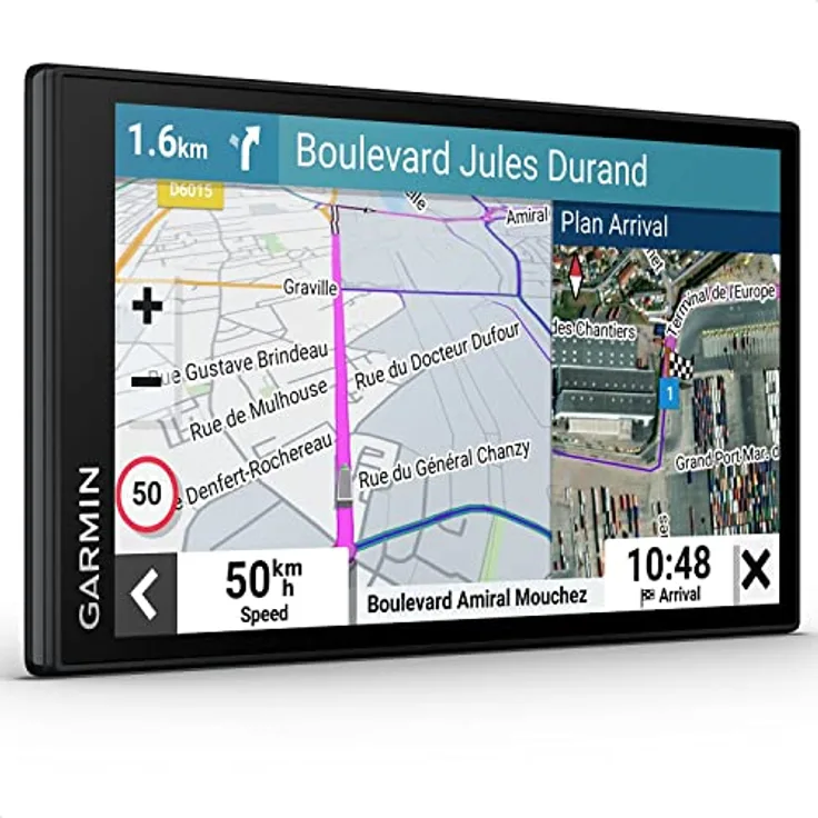 Garmin dēzl LGV 610 EU – LKW-Navigationsgerät mit 6“ Farbdisplay, vorinstallierten Karten für 46 Länder, fahrzeugspezifischem Routing und Echtzeitdiensten