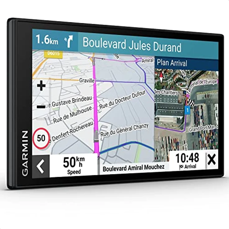Garmin dēzl LGV 610 EU – LKW-Navigationsgerät mit 6“ Farbdisplay, vorinstallierten Karten für 46 Länder, fahrzeugspezifischem Routing und Echtzeitdiensten – Bild 1
