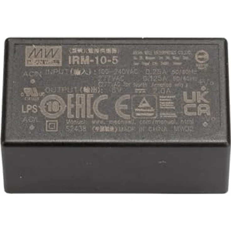 MeanWell Netzteil für Leiterplatten Mean Well IRM-10-5, 5 V/DC, 2 A, 10 W, AC/DC, weiß – Bild 2