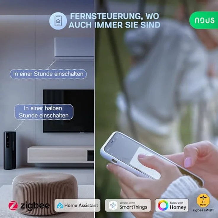 NOUS A1Z Smarte Steckdose, ZigBee, 4er Set – Bild 4