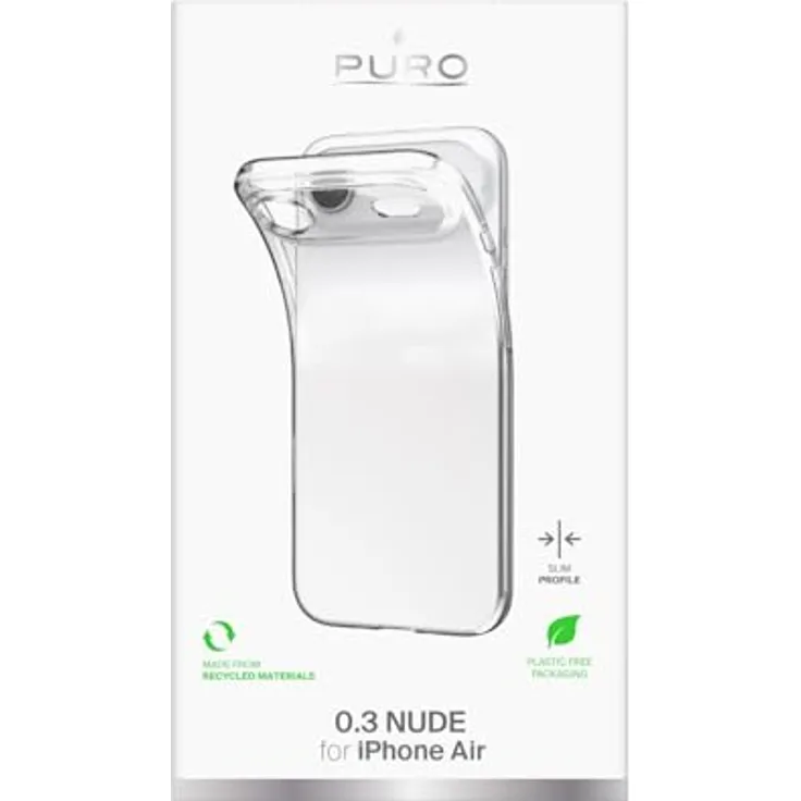Puro iPhone 17 Air Hülle Transparent TPU Ultra-Slim 0.3 Nude, eleganter Schutz mit präzisen Ausschnitten