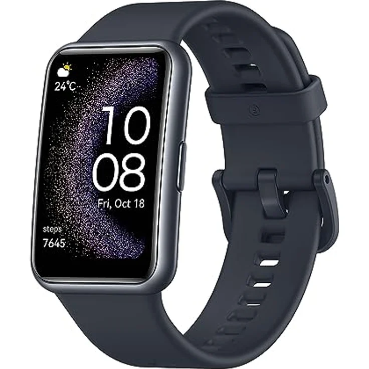 HUAWEI Watch FIT Special Edition, 1,64 Zoll HD-AMOLED-Display, Professionelles Gesundheitsmanagement, Integriertes GPS, Praktischer Assistent im Alltag, Starry Black – Bild 1