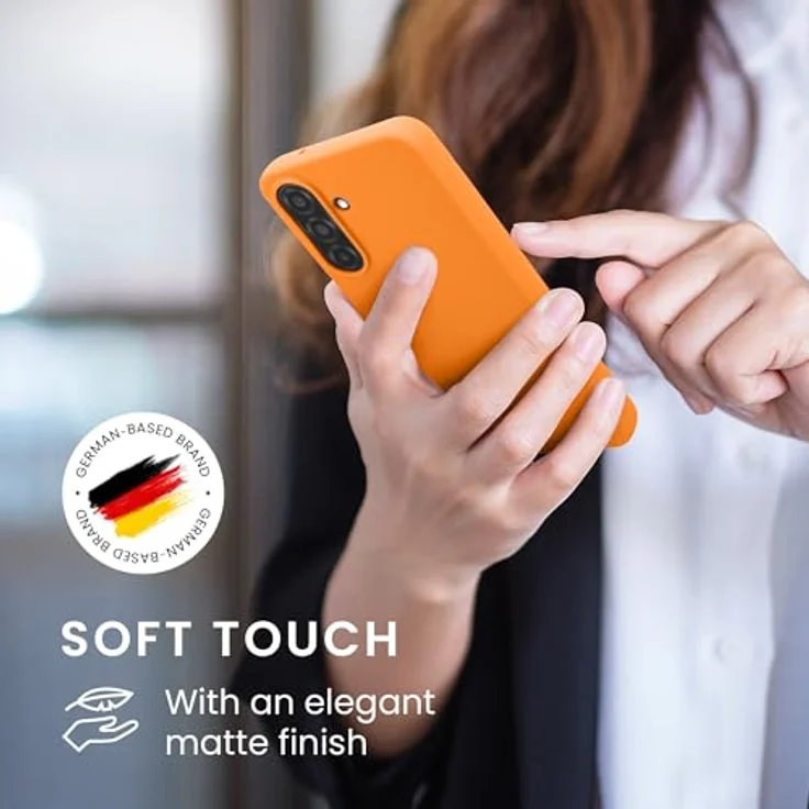 kwmobile Hülle für Samsung Galaxy A27 5G, TPU Case in Fruity Orange, unterstützt kabelloses Laden, flexible gummierte Schutzhülle – Bild 4