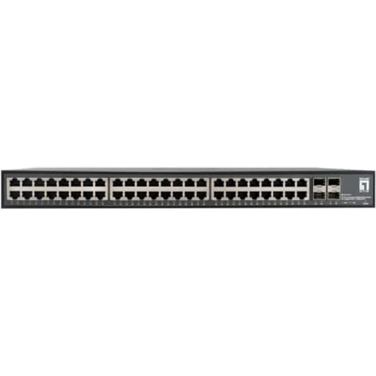 LevelOne GTU-5211 52-Port Unmanaged Gigabit Ethernet Switch, 48 x Gigabit RJ45, 4 x 10GbE SFP+ – Bild 1