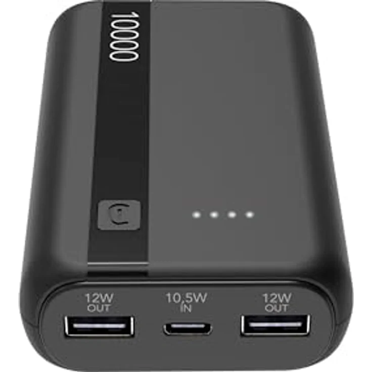 Cellularline Power Bank 10000 Black (60934), Lithium-Ion, Schwarz – Bild 1