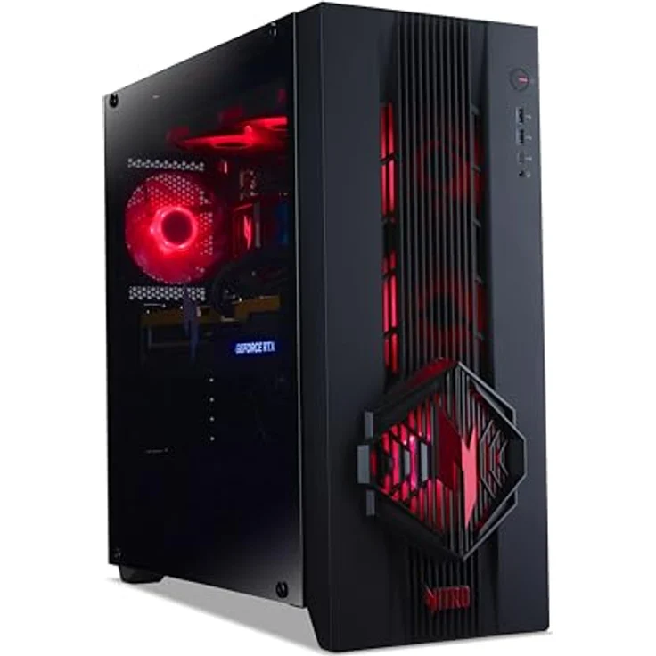Acer Nitro 70 N70X3D-100, Gaming Desktop mit AMD Ryzen 7 9800X3D, 32 GB DDR5 RAM, 1 TB PCIe SSD, NVIDIA GeForce RTX 5070, Windows 11 Home, Schwarz – Bild 4