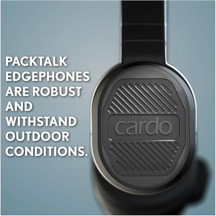 Cardo Packtalk Edgephones Motorcycle (ANC), Kopfhörer mit Geräuschunterdrückung, Schwarz – Bild 4