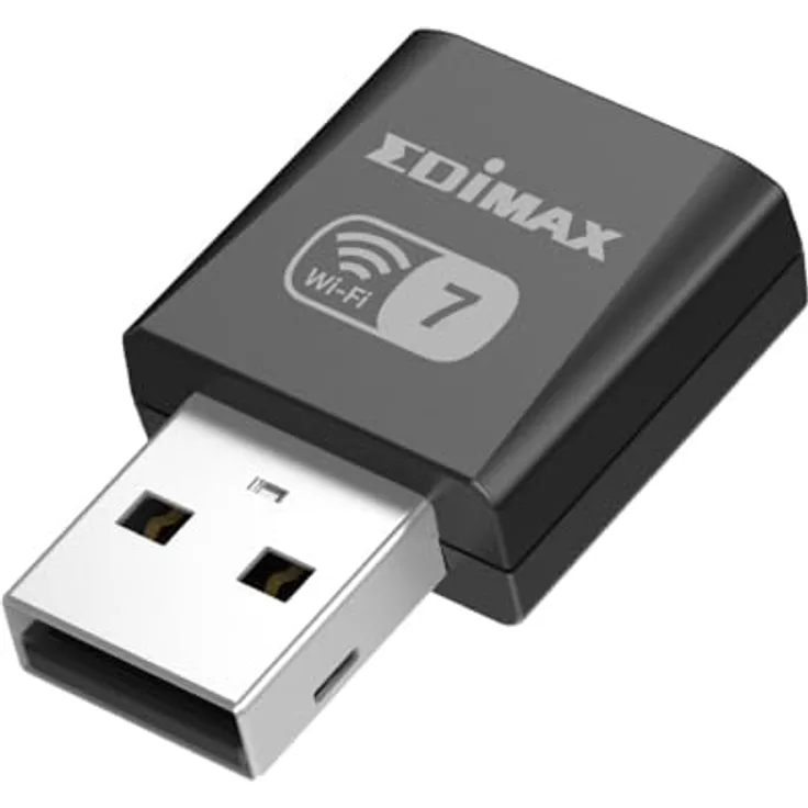 Edimax EW-7822UN7, Kleiner WLAN 7 Tri-Band USB-Adapter mit 6 GHz Band, WPA3-Verschlüsselung und MLO eMLSR-Modus
