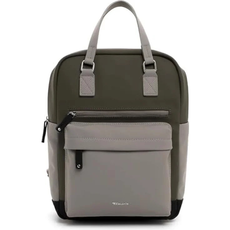 Tamaris Gianna Cityrucksack M, eleganter Rucksack für Laptop und Utensilien, Oliv, 26 x 38 x 15 cm – Bild 1