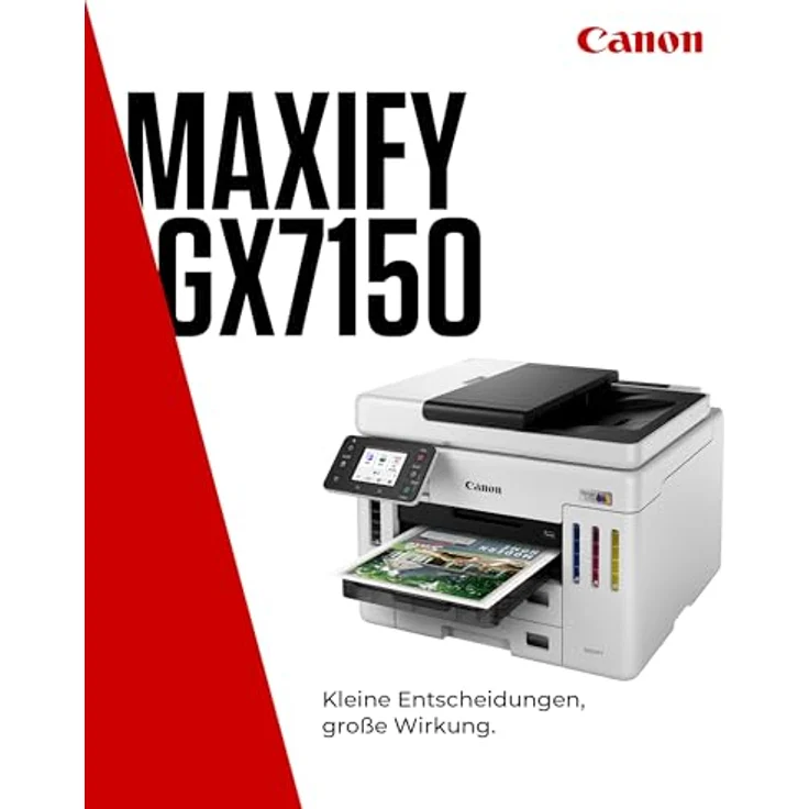 Canon MAXIFY GX 7150, 4-in-1 Tintenstrahl-Multifunktionsdrucker mit Duplexdruck, A4, 600 x 1200 DPI, Wi-Fi, schwarz – Bild 2