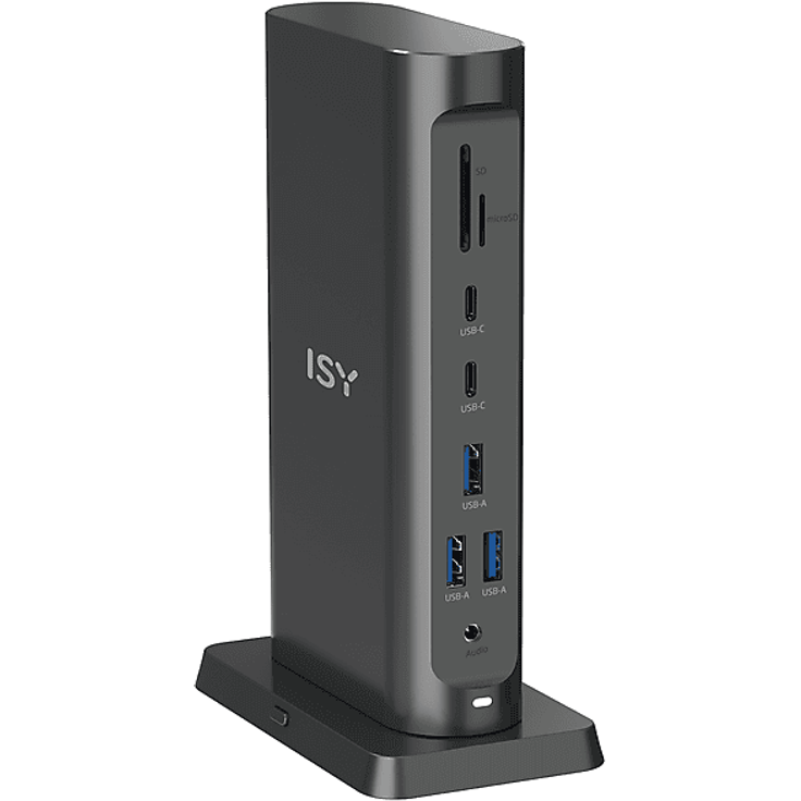 ISY IDO-3000 15 in 1 USB-C Dockingstation, Schwarz