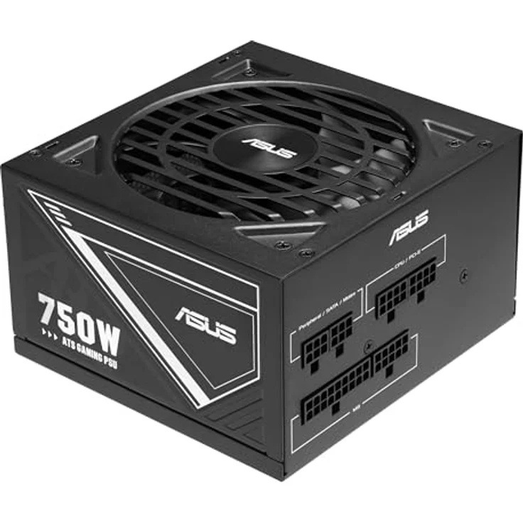 ASUS ATS-750G, 750W PC Netzteil mit 80+ Gold-Zertifizierung, doppelte Kugellager und geätzte Kabel, Schwarz – Bild 3
