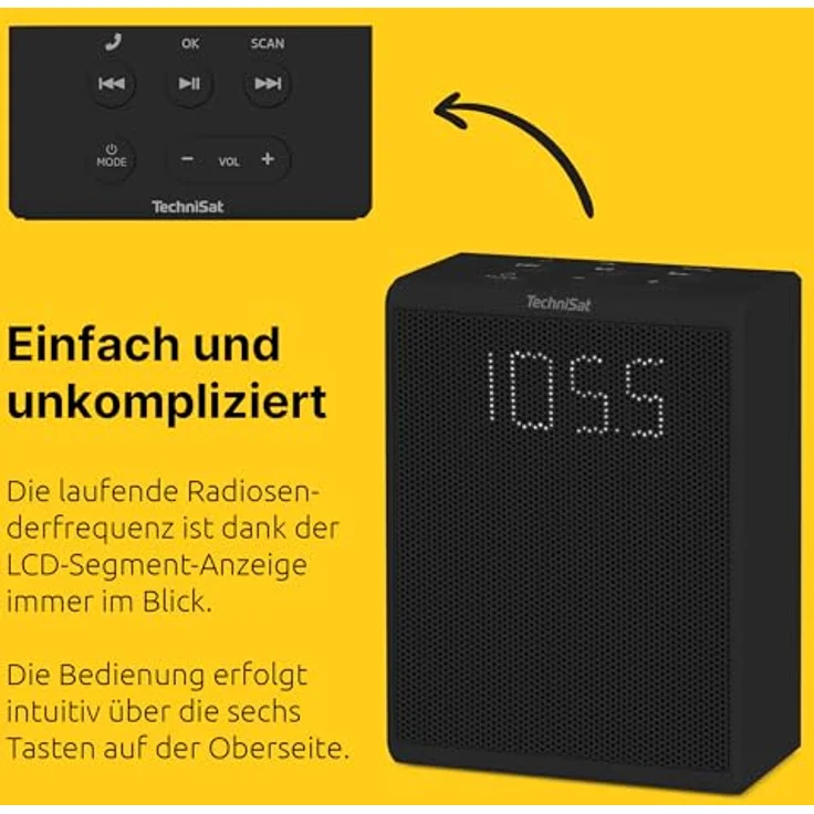 TechniSat VIOLA Steckdosenradio, Kompaktes UKW-Radio mit Bluetooth und 30 Favoriten, weiß – Bild 6