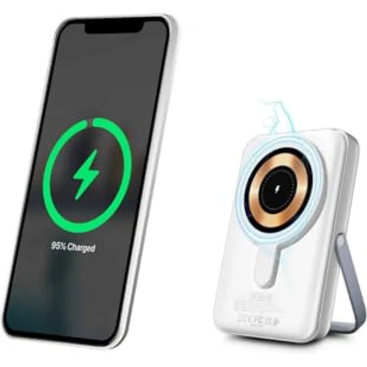 Urban Factory MWP11UF Powerbank, 10000 mAh, Weiß, kompakt und tragbar – Bild 3
