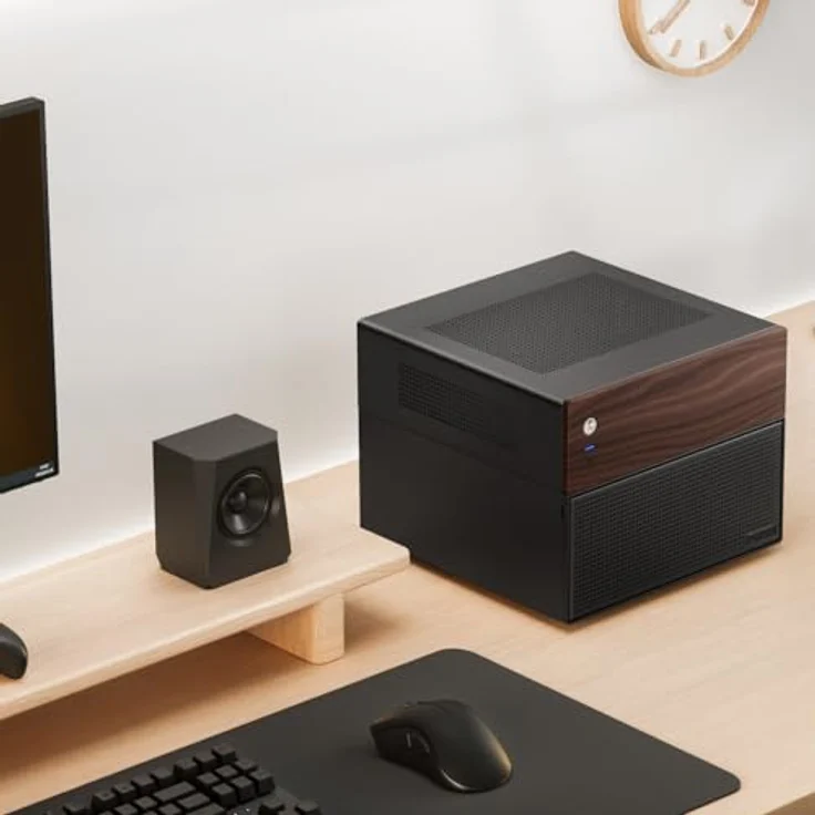 Jonsbo N4 NAS-Gehäuse, Micro-ATX - schwarz, DIY NAS-Gehäuse mit 6x 3,5 Zoll + 2x 2,5 Zoll, CPU-Kühler bis 70 mm, USB-C/A – Bild 7