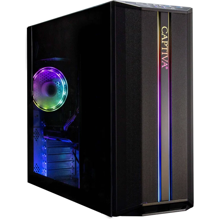 Captiva Advanced Gaming R92-746, Desktop-PC mit AMD Ryzen 7 9700X, 32 GB DDR5 RAM, 1 TB M.2 SSD und GeForce RTX 5060 Ti, Schwarz