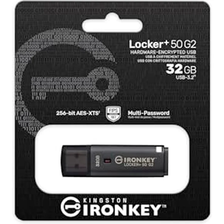 Kingston IronKey Locker 50 G2, 32GB USB-Stick mit XTS-AES 256-Bit-Hardware-Verschlüsselung, FIPS 197 zertifiziert, bis zu 145 MB/s lesen, 115 MB/s schreiben – Bild 4