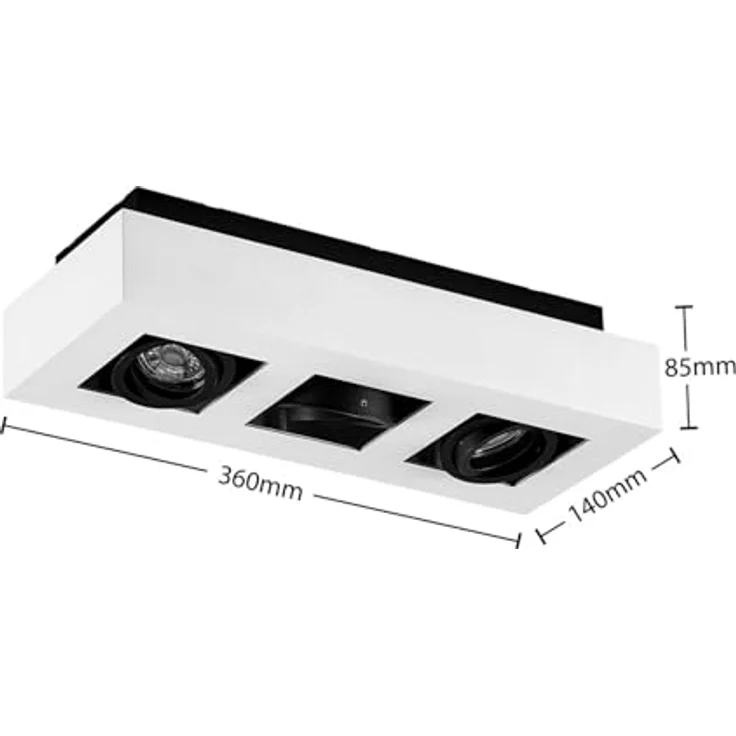 Arcchio Vince Deckenlampe in Weiß aus Aluminium für Küche (3 flammig, GU10) - Modernes Design, hochwertige Qualität, gemütliche Atmosphäre – Bild 5