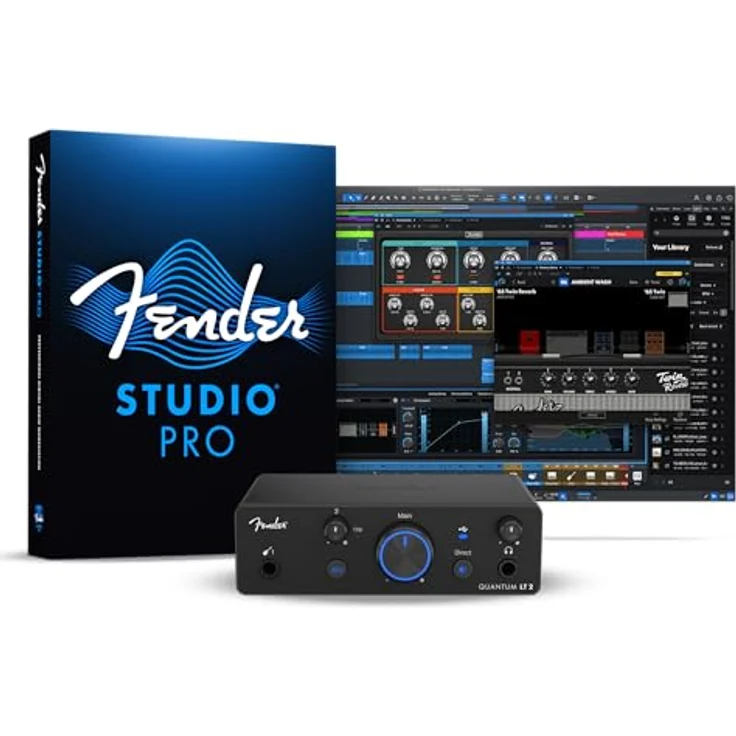 Fender Quantum LT 2, 2x2 USB-C Audio-Schnittstelle mit 24 Bit/192 kHz, MAX-HD Mikrofonvorverstärker und Loopback-Audio für kleine Ensembles und Multi-Source-Aufnahmen – Bild 1