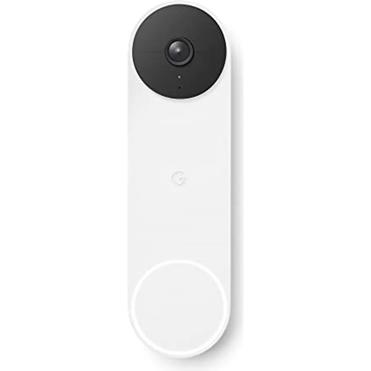 Google Nest Doorbell, Kabellose Video Türklingel mit Nachtsicht, IP54, Akku, Farbe Snow