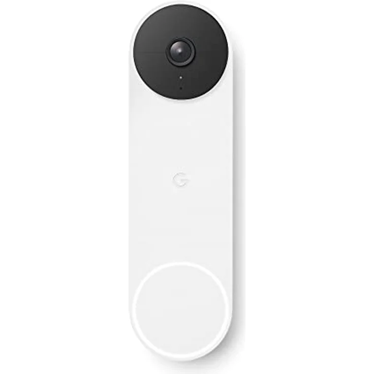 Google Nest Doorbell, Kabellose Video Türklingel mit Nachtsicht, IP54, Akku, Farbe Snow – Bild 1