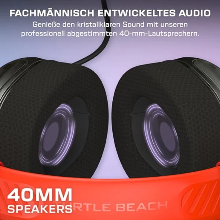Turtle Beach Airlite Fit Gaming-Headset, kabelgebunden, offiziell lizenziert für Nintendo Switch 1 und 2, leicht, Mario Star, 40-mm-Lautsprecher, bidirektionales Mikrofon, Jersey-Ohrpolster – Bild 5