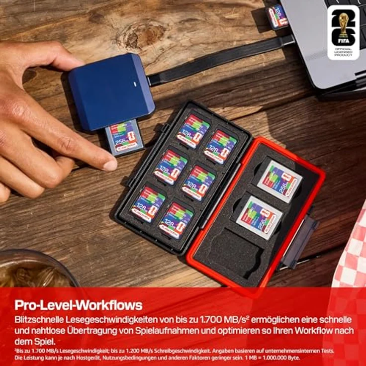 SanDisk Extreme PRO CFexpress Type B, 256 GB, 1700 MB/s Lesegeschwindigkeit, 1200 MB/s Schreibgeschwindigkeit, tropfsicher, Schwarz, Silber – Bild 6