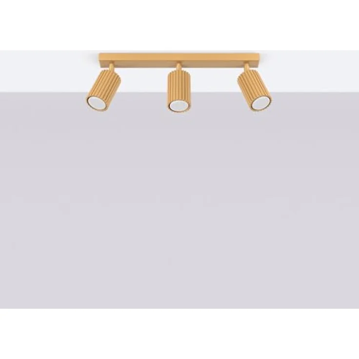 SOLLUX lighting Deckenlampe 3 Flammig Aluminium Karbon Gold, energieeffiziente Beleuchtung mit minimalistischem Design – Bild 2