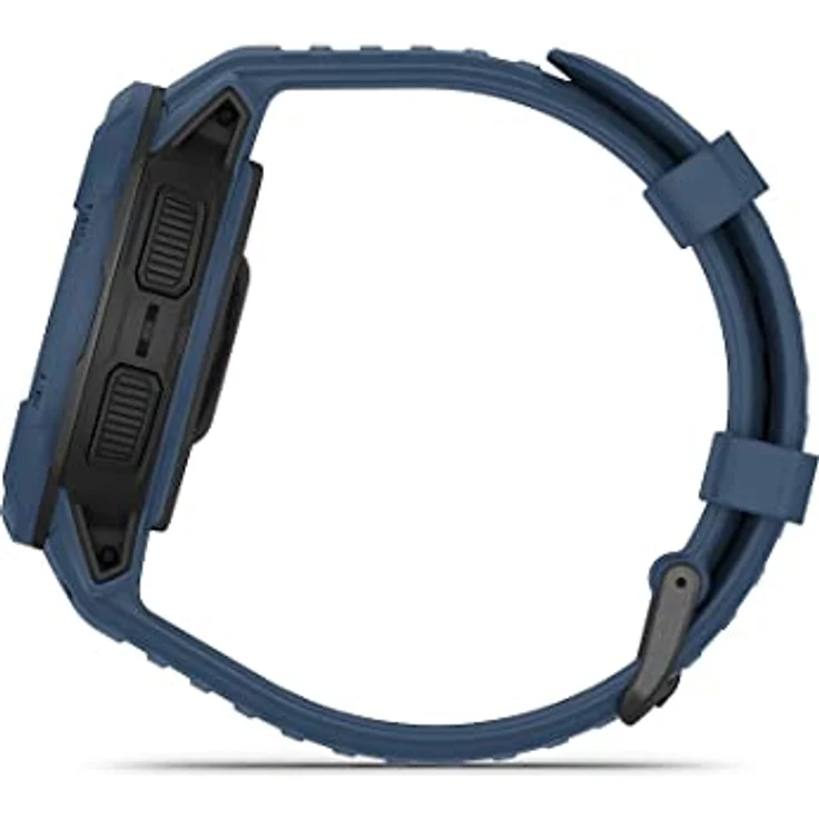 Garmin Instinct Crossover Solar, Hybrid-Smartwatch, 45 mm, Solar-Ladegerät, Rugged Design und Super-Luminova-Zeigern, 70 Tage Akkulaufzeit, 30 Sport, GPS, Cardio, SpO2, Activity Tracker (Tidal Blue) – Bild 4