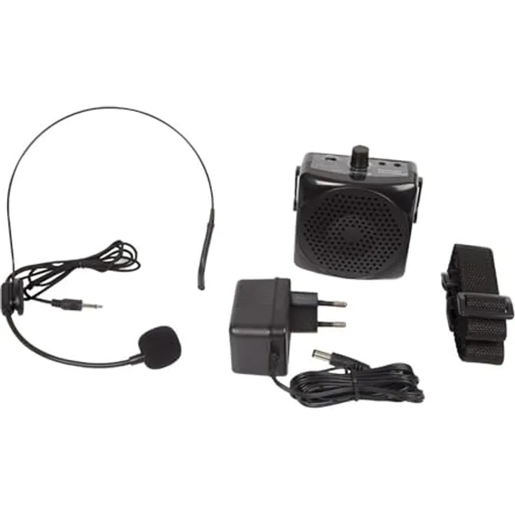 Velleman Mobiles PA-System, Passiver PA Lautsprecher für Klassenzimmer und Messen, Schwarz