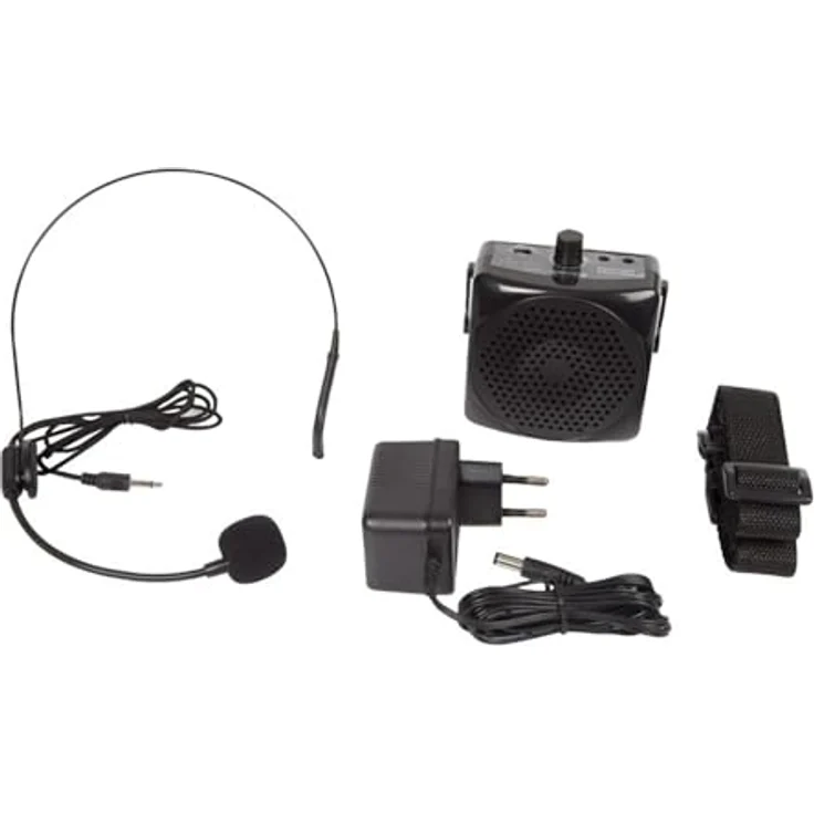 Velleman Mobiles PA-System, Passiver PA Lautsprecher für Klassenzimmer und Messen, Schwarz – Bild 1