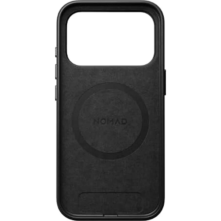 Nomad Traditional Leather Case, Lederhülle aus Vollnarbenleder für iPhone 18 Pro/17 Pro, Schwarz, MagSafe- und Qi2-kompatibel, mit Kamera-Schutzring und eloxierten Aluminiumtasten – Bild 9