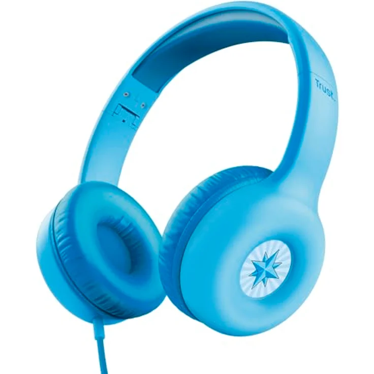 Trust Nouna Kinder Kopfhörer mit Kabel, Lautstärkenbegrenzer (85dB), Blau – Bild 1