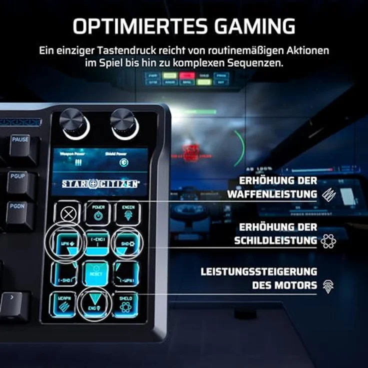 Corsair Galleon 100 SD RGB Mechanische Gaming-Tastatur – QWERTZ Deutsch, Stream Deck-Integration, MLX Pulse-Tastenschalter, 8.000Hz Hyper-Polling – Bild 3