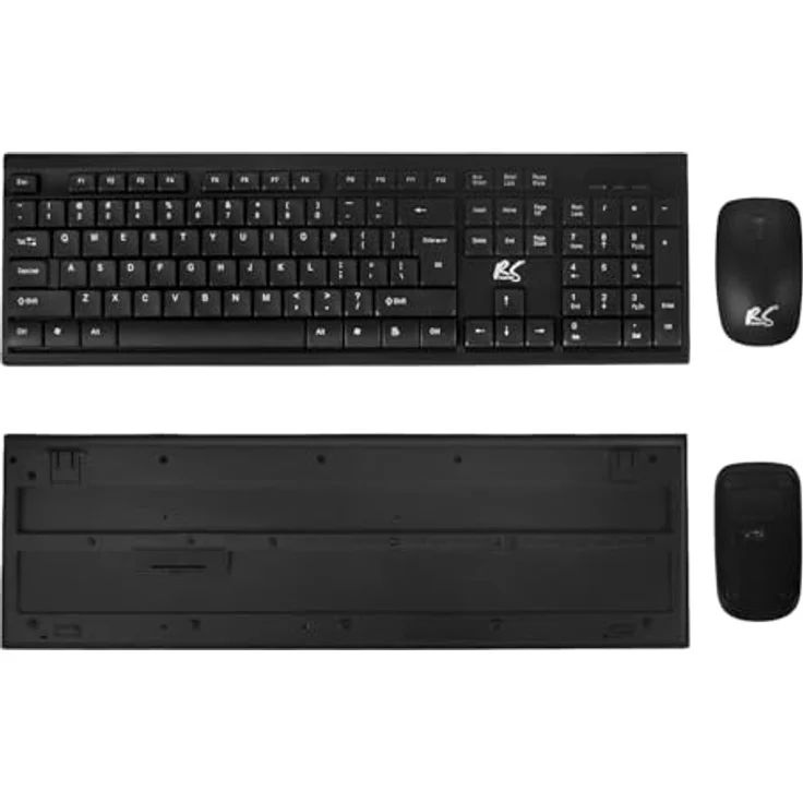 NanoRS RS580 + RS704 Tastatur (Gaming Tastatur Maus Mauspad Set) - Kabellos, RGB-LED-Hintergrundbeleuchtung, schwarz – Bild 8