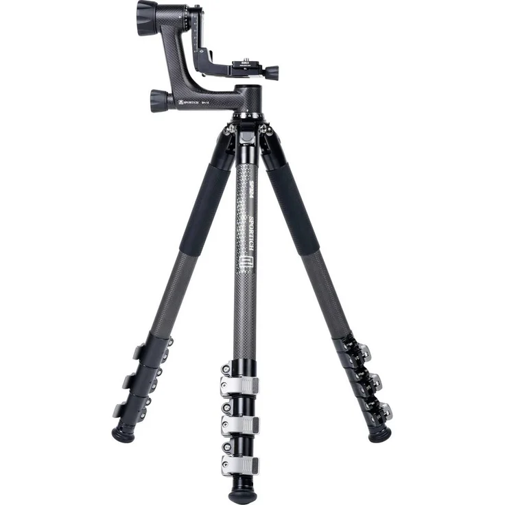 SIRUI Europe Sirui Sportich SP324 + BH-10 Carbon Dreibeinstativ, Arbeitshöhe bis 176,5 cm, Traglast bis 18 kg, nur 2,2 kg leicht – Bild 1