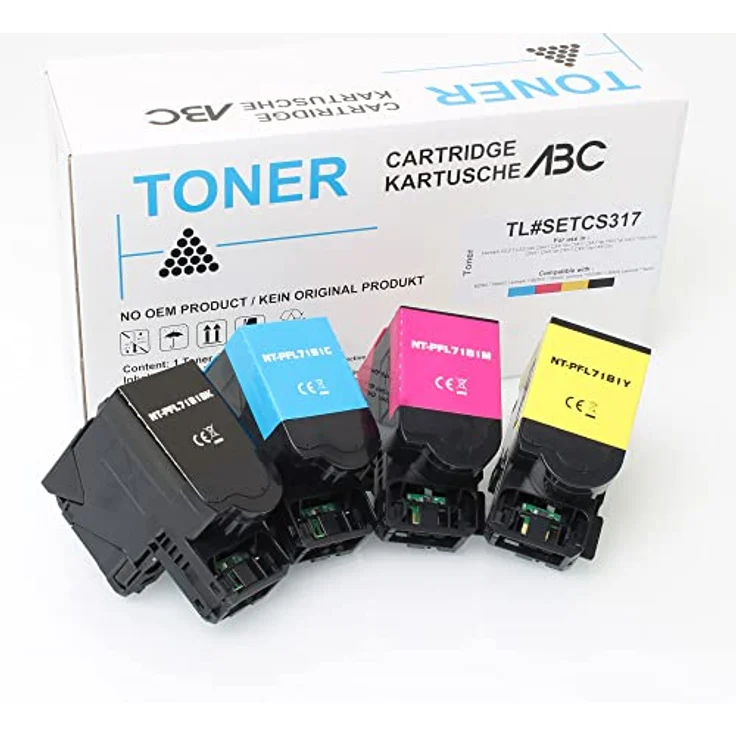 ABC Tonerkartusche Kompatibler Toner für Lexmark CS317/CS417/CX517, Schwarz, 3000 Seiten Leistung, Remanufactured – Bild 1