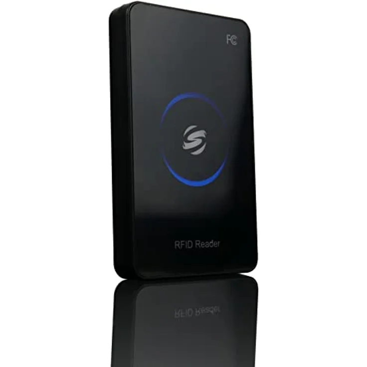 RFID Lesegerät, kontaktloser Kartenleser und Kartenlesegerät, Card Reader mit USB, Beste Schlüsselkarte für Chipkarten, Zugangskontrolle, HD-RD80 HDWR