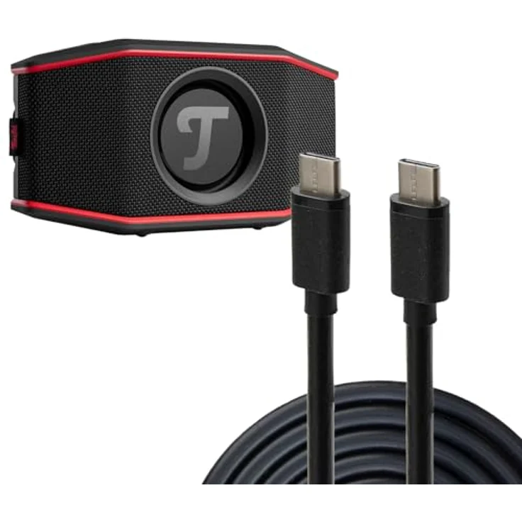 caseroxx 20W USB Type-C Power Delivery Ladegerät mit 100 cm Kabel, passend für Teufel Boomster 4, Boomster Go, Rockster Go 2, schwarz – Bild 3