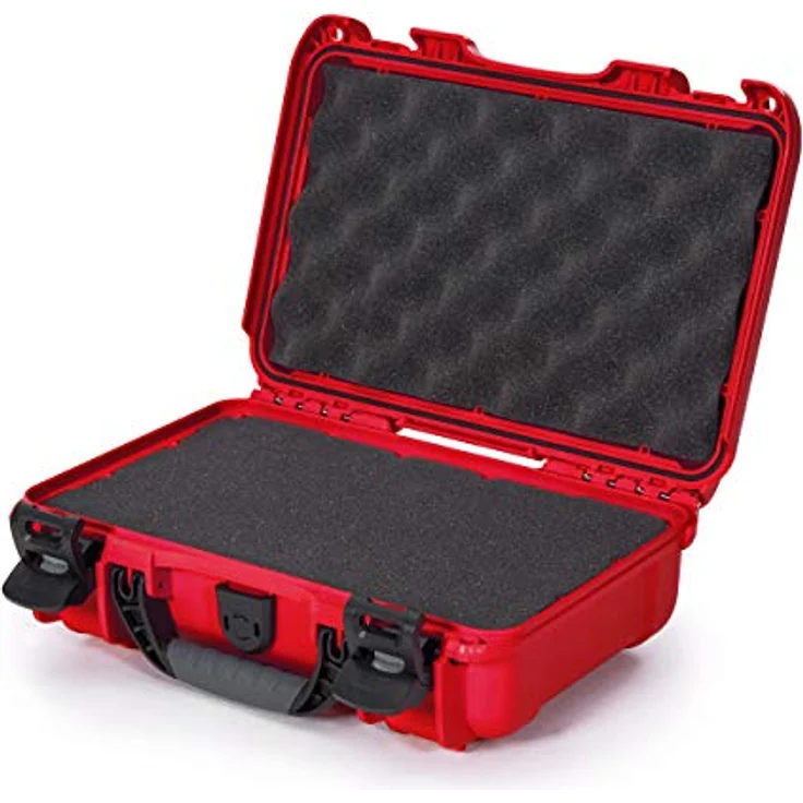 Nanuk 909 Hartschalenkoffer, wasserdicht und staubdicht mit Schaumstoffeinlage, Rot, Außenmaße 32 x 22 x 12 cm – Bild 1