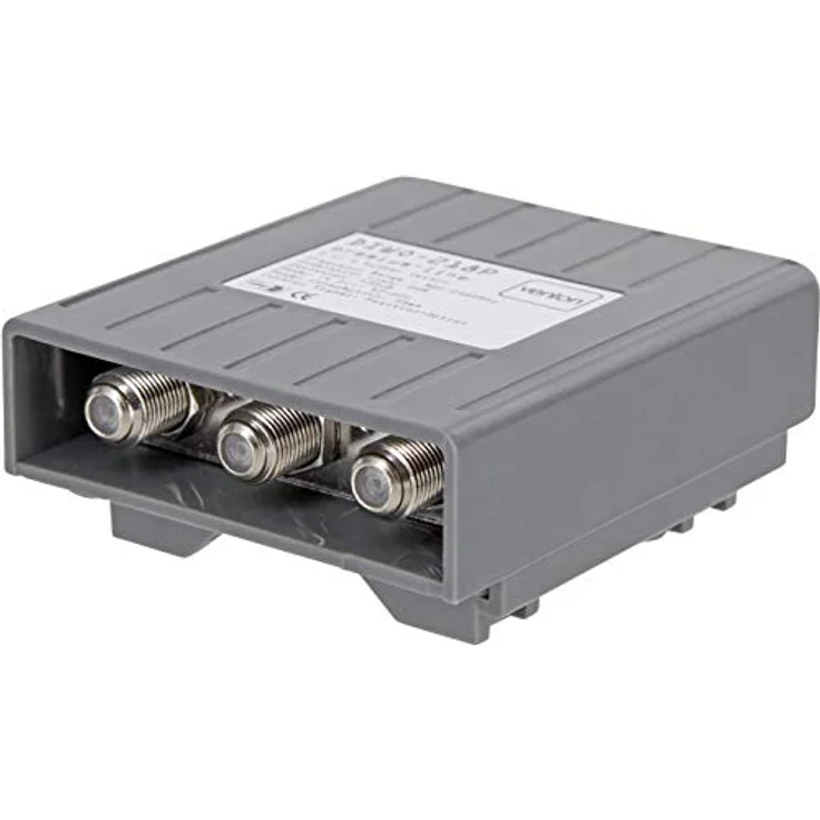 Venton DiSEqC 2/1 Schalter DIWO-218P I Sat Switch für 2 Satelliten 1 Sat-Receiver I Sat Umschalter 2.0 mit Wetterschutzgehäuse - 4K Ultra HD-TV 3D Full-HD I Einkabellösung Sat I kein Multischalter – Bild 1