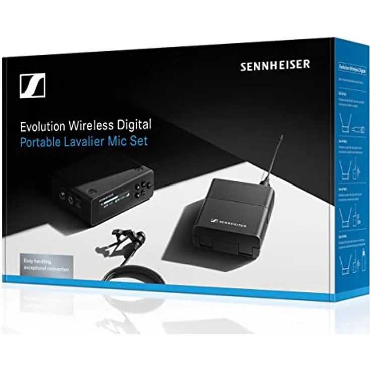 Sennheiser EW-DP ME4 SET R1-6, volldigitales UHF-Drahtlossystem mit ME 4 Lavaliermikrofon, Bluetooth, bis zu 12 Std. Akkulaufzeit, Frequenzbereich 520-576 MHz – Bild 4