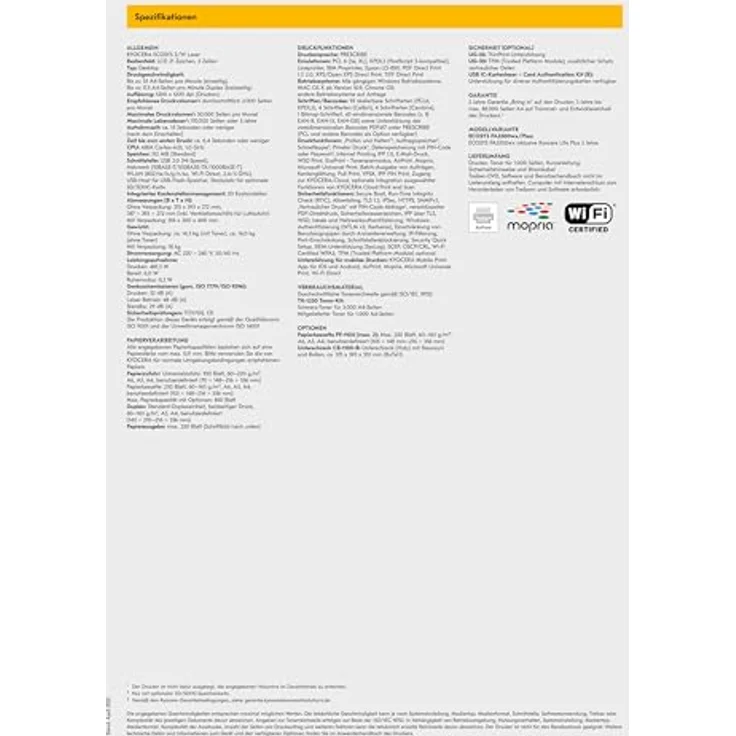 Kyocera ECOSYS PA3500wx/Plus, Laserdrucker A4 mit 35 S./min, 1200 x 1200 dpi, elegantes Design – Bild 11