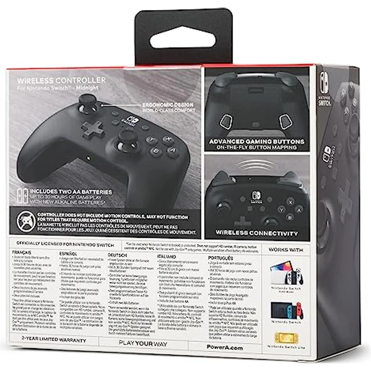 Kabelloser PowerA-Controller für Nintendo Switch - Mitternacht – Bild 2