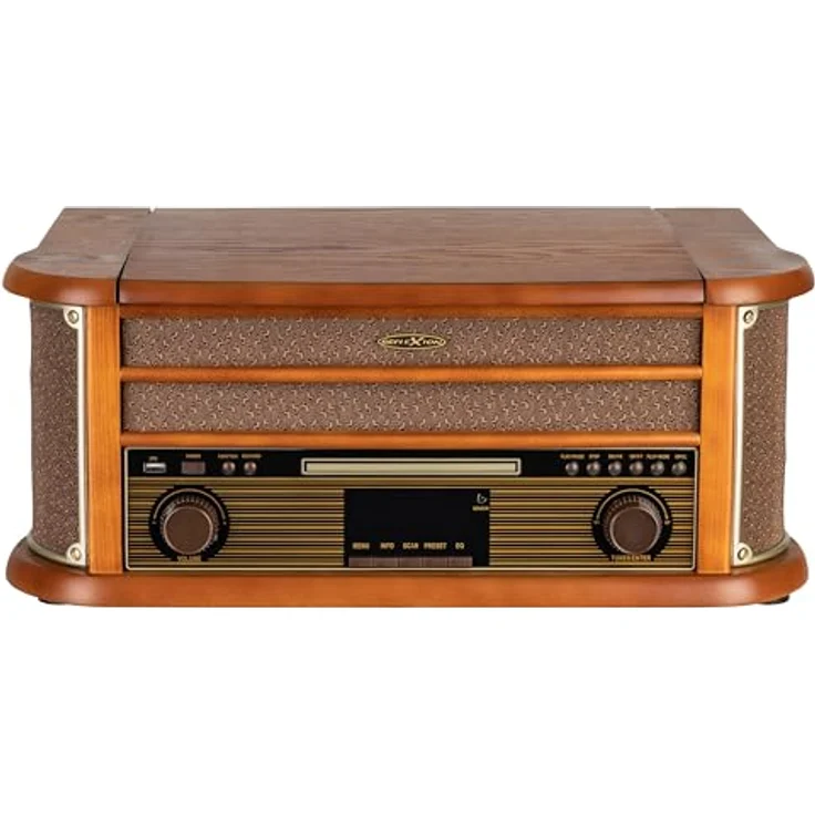 Reflexion HIF2002DAB Stereoanlage AUX, Bluetooth, CD, DAB+, Kassette, Plattenspieler, UKW, USB, WLAN, Aufnahmefunktion braun – Bild 2