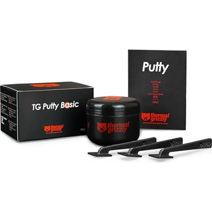 Thermal Grizzly Putty Basic, Wärmeleitpaste für PC-Kühlung, 100g, elektrisch isolierend, mittlere Wärmeleitfähigkeit – Bild 1