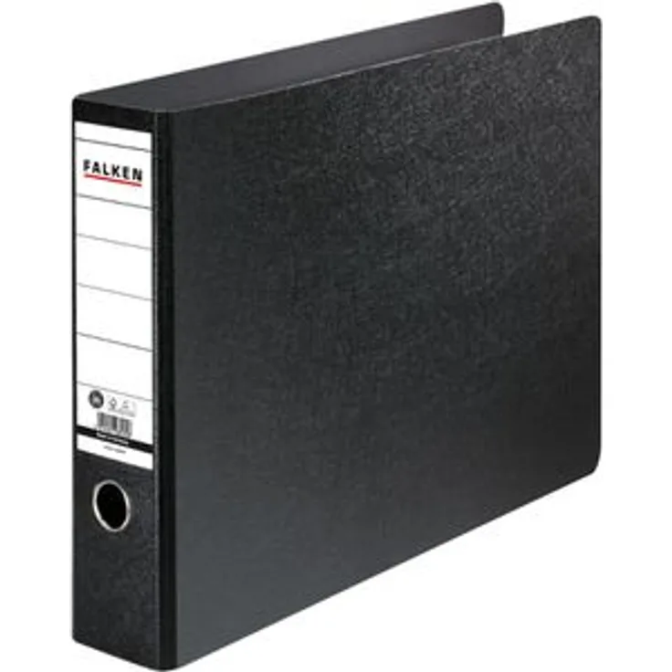 Falken 11285970 Ordner, A3 quer, breit, Hartpappe, schwarz