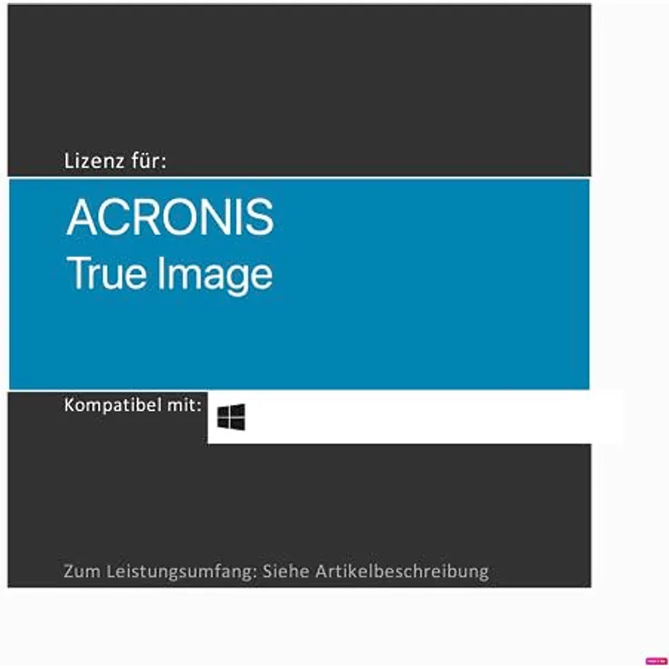 Lizenz für Acronis True Image I 1-3 Gerät(e) I 1 Jahr I Vollversion | Windows/macOS/iOS/Android | Lizenzcode per Post o. E-Mail von softwareGO (Versand per Post, 1 Gerät)