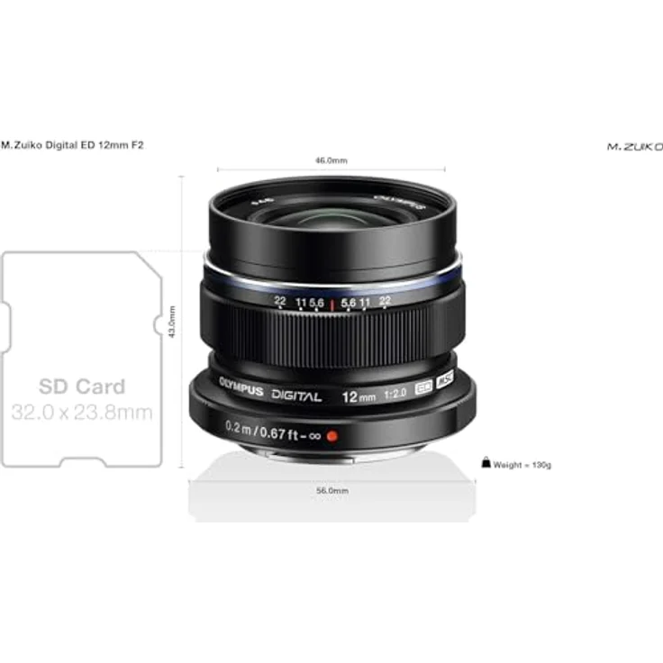 Olympus M.Zuiko Digital ED 12mm F2.0 Objektiv, lichtstarke Festbrennweite, geeignet für alle MFT-Kameras (Olympus OM-D & PEN Modelle, Panasonic G-Serie), schwarz – Bild 4